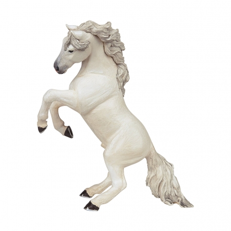 Фигурка Papo Белая лошадь на дыбах