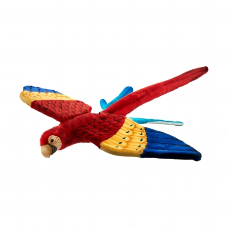 Мягкая игрушка Hansa Попугай Ара красный, летящий