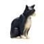 Фигурка Konik Mojo Кошка, чёрно-белая, сидящая